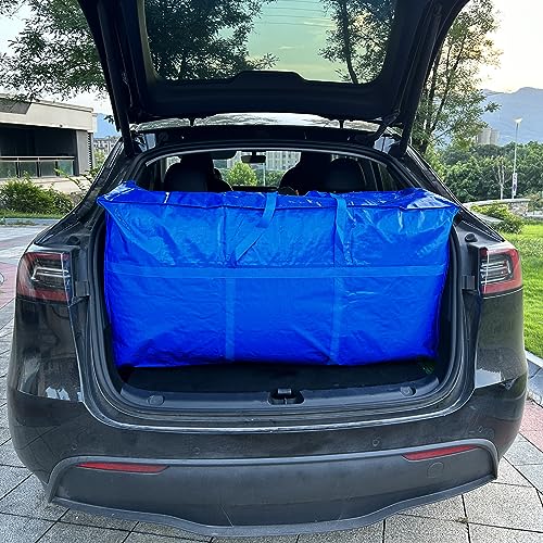 66 Gallon Extra Large Storage Bags, Huge Moving Bags Heavy Duty with Zipper - color: Blue, size: 250L, 2 Pack