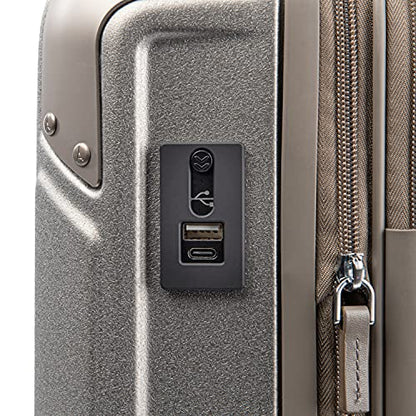 Travelpro Platinum Elite 하드사이드 확장 가능한 스피너 휠 수하물 TSA 잠금 하드 쉘 폴리카보네이트 슈트케이스, 메탈릭 샌드, 기내용 21인치, Platinum Elite 하드사이드 확장 가능한 스피너 휠 러기지 Tsa Lock 하드 쉘 폴리카보네이트 슈트케이스 - color: 메탈릭 샌드, size: 기내용 21인치