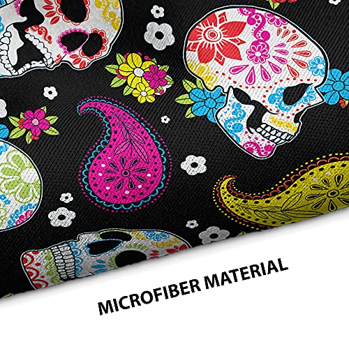 WIRESTER Set of 3 Polyester Sunglasses Pouch, Eyeglasses Soft Case with Drawstring Closure - color: Butterfly, Sea Turtles, Skulls
