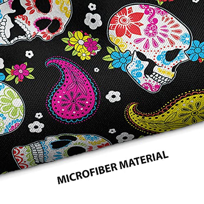 WIRESTER Set of 3 Polyester Sunglasses Pouch, Eyeglasses Soft Case with Drawstring Closure - color: Butterfly, Sea Turtles, Skulls