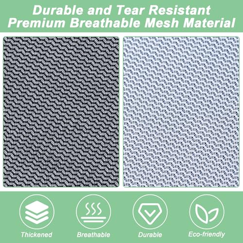 2 Pack Mesh Travel Laundry Bag 28" x 40"Extra Large Dirty Clothes Organizer - color: Black+White, size: 28"x40"