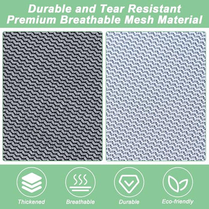 2 Pack Mesh Travel Laundry Bag 28" x 40"Extra Large Dirty Clothes Organizer - color: Black+White, size: 28"x40"