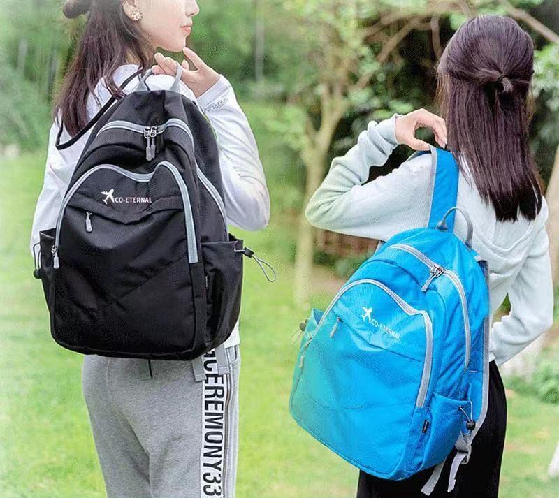 Geboldil Men's and women's lightweight foldable hiking travel backpack waterproof camping backpack blue - color: Blue