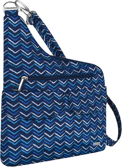 Travelon Anti-Theft Classic Crossbody Bag - color: V-stripe