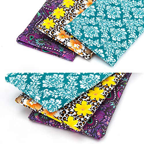 TRIUMPH VISION Eyeglass Case Glasses Case Soft Sunglass Pouch Sleeve 3 Pack - color: Multi(paisley)