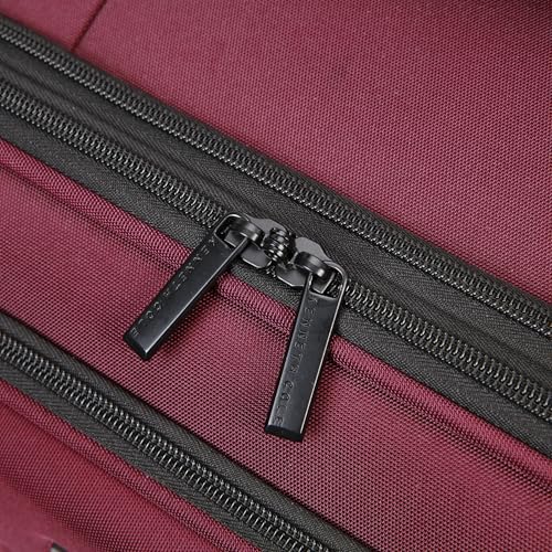 Kenneth Cole REACTION The Venturer 20-Inch Carry-On Lightweight Durable Softside 8-Wheel Spinner Cabin Size Luggage, Wine - color: Wine, size: Medium