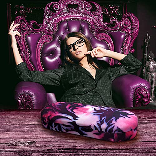 MyEyeglassCase Hard Shell Glasses case, Medium Eyeglasses Holder, Easy Open Lip for Men Women, Portable Sleeve Pouch & Cloth - color: Damask Paisley