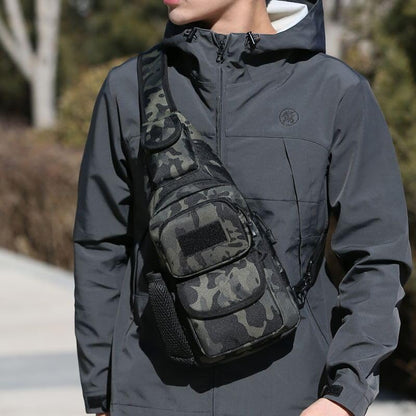 Sling Bag Crossbody Backpack for Men, Tactical Chest Shoulder Bags Daypack - color: Black 2