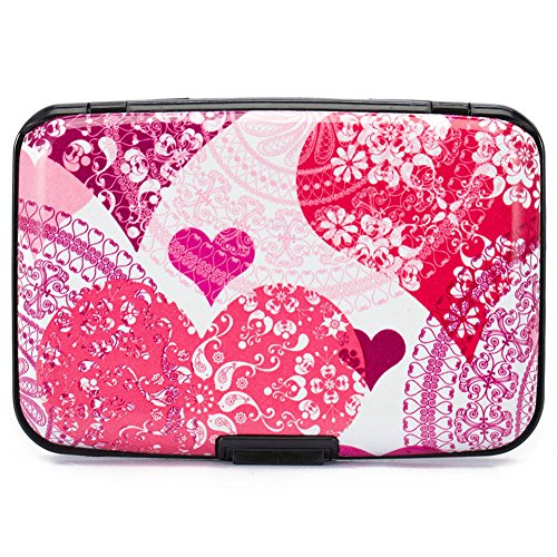 ELFISH RFID Aluminum Wallet Credit Card Protector Case Holder for Men Women - color: Heart