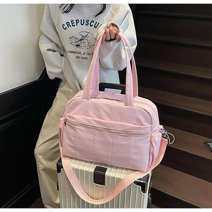 Gym Bag Sport Duffel Overnight Weekender Travel Bag with wet pocket and shoe pocket M04 Pink - color: M4-Pink