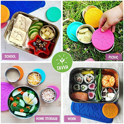 TAVVA 4 X 1.5oz Small Condiment Containers with Lids, Leakproof Silicone - size: 1.5oz [Coral]