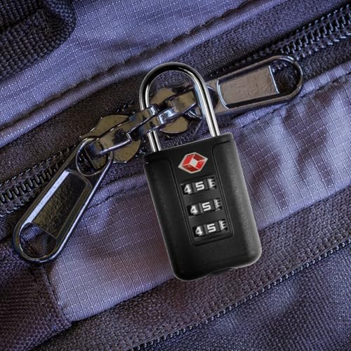 6 Pack Luggage Locks TSA Approved 3 Digit Travel Combination Portable Small Padlocks Stainless Steel TSA Accepted Toolbox Locks for Travel Bag Suitcase Lockers | Portable Small, Stainless Steel, For Travel Bag Suitcase Lockers, Toolbox Locks