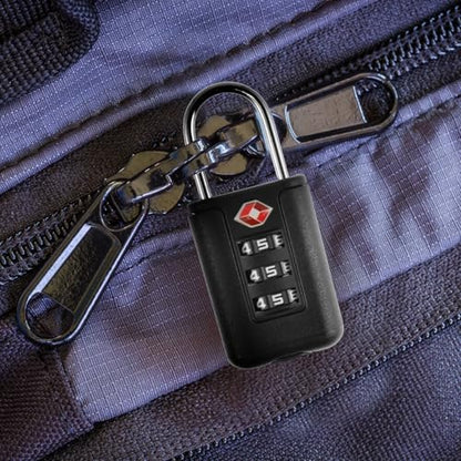 6 Pack Luggage Locks TSA Approved 3 Digit Travel Combination Portable Small Padlocks Stainless Steel TSA Accepted Toolbox Locks for Travel Bag Suitcase Lockers | Portable Small, Stainless Steel, For Travel Bag Suitcase Lockers, Toolbox Locks