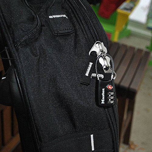 Master Lock 4688D Accepted Set Your Own Combination TSA Approved Luggage Lock, 1 Pack, Black - color: Black, size: 1 Pack