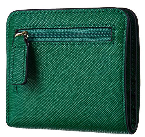 Toughergun Women’s Small Slim Leather Wallet with RFID Protection, Compact Bifold Mini Purse with Clear ID Window - color: CH Green