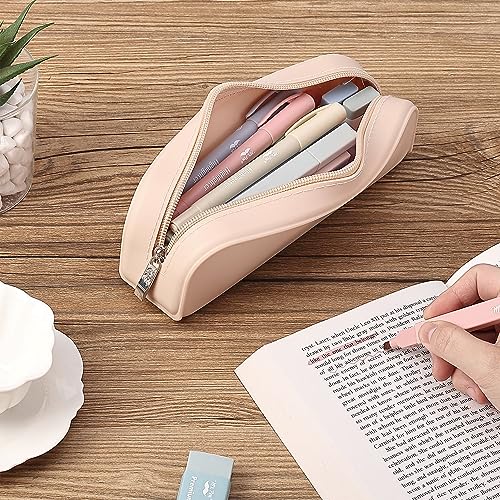 Mr. Pen- Silicone Pencil Case, Aesthetic Pencil Bag for Women, Makeup Pouch - color: Malibu Dune