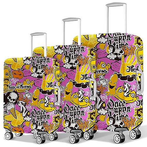 Luggage Cover for Suitcase Protector Fits 20 24 28 Inch Suitcases - color: Pink