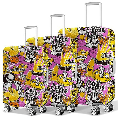 Luggage Cover for Suitcase Protector Fits 20 24 28 Inch Suitcases - color: Pink