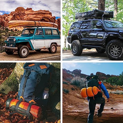 TRIWONDER Tie Down Straps Buckle Lashing Strap Luggage Belt for Suitcase Travel Packing Cargo Trucks Accessories for Bike Rack Backpack Sleeping Bag Box 4 Pack (Black - 3.28ft) - size: 3.3 FT