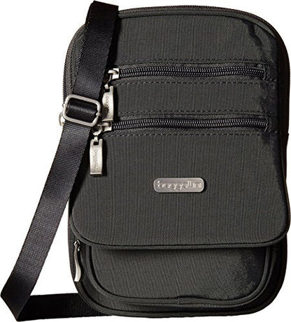 Baggallini Journey Crossbody Bags for Women 9x6 Small Lightweight Travel Handbag W/RFID - color: Charcoal