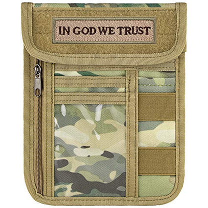 Travel Neck Wallet Tactical Passport Holder ID Card Organizer - color: CP
