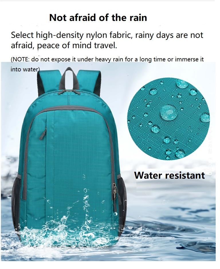 Ultra Packable Hiking Backpack, Foldable Travel Daypack, 25L - color: Lake Blue