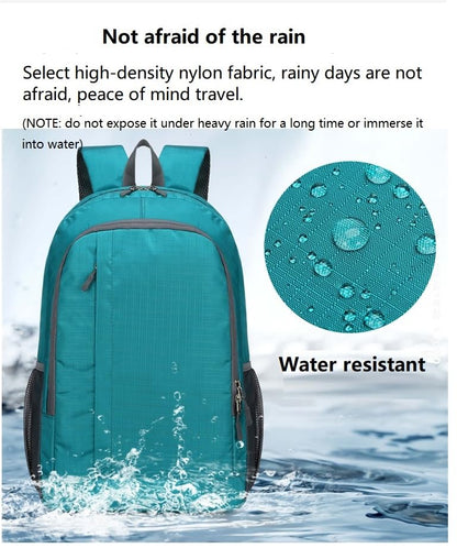 Ultra Packable Hiking Backpack, Foldable Travel Daypack, 25L - color: Lake Blue