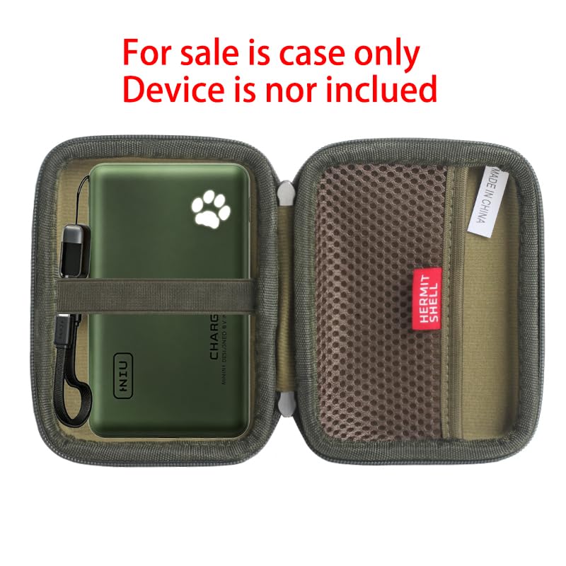 Hermitshell Hard Travel Case for INIU Portable Charger Smaller & Lighter 45W Fast Charging 10000mAh PD Power Bank Battery Pack (Only Case) (Green) - color: Green