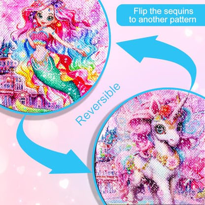 HPJGD 3PCS Girls Rolling Bookbag, Kids Sequins Mermaid School Backpack with Wheels, Water Resistant Roller Wheeled Bookbag Set with Lunch Box - color: 3pcs Mermaid Rolling Backpack