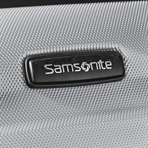 Samsonite Omni PC Hardside Expandable Luggage with Spinner Wheels, Silver, Checked-Medium 24-Inch - color: Silver, size: Checked-Medium 24-Inch