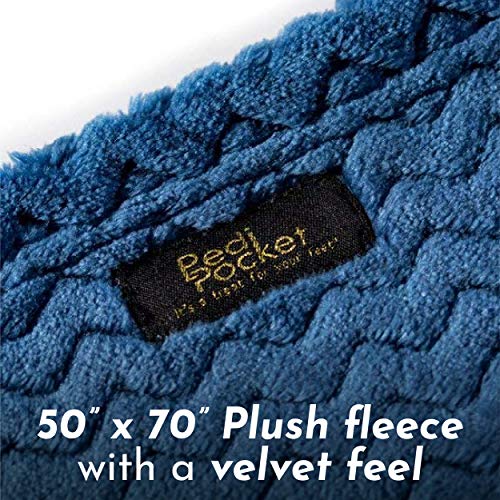 PediPocket Patented 50x70 Lt Marvelous Midnight Foot Pocket Blanket - color: Light Marvelous Midnight