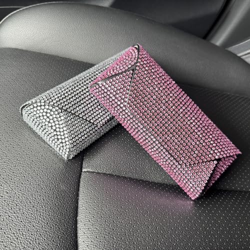 Bling Eyeglass Case for Women, Hard Shell Sunglasses Case - color: Purple