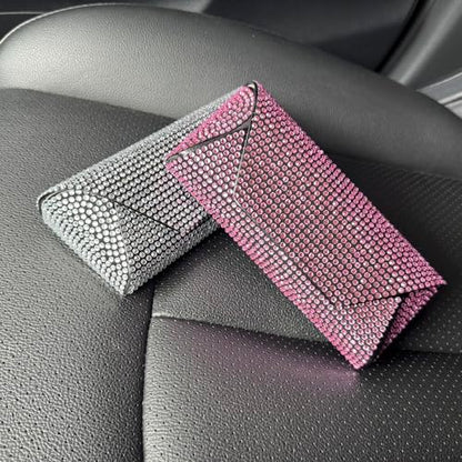 Bling Eyeglass Case for Women, Hard Shell Sunglasses Case - color: Purple