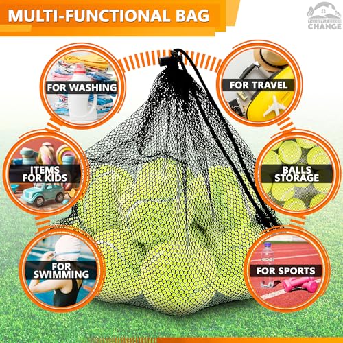 12 Pcs Mesh Laundry Bags Drawstring, 12.6x15.5 In, Polyester (Black) - color: Black