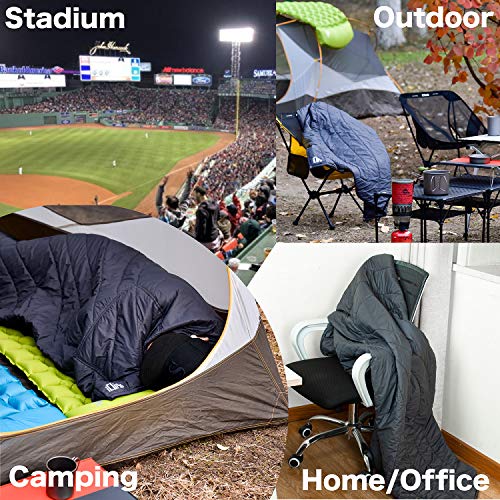 iClimb 3M Thinsulate Insulation Warm Camping Blanket Ultralight Compact - color: Green, size: 72.8” × 55”, 1 lb