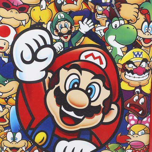 Super Mario Bros Character Group Shot 14" Youth Blue Soft Sided Luggage - color: Super Mario Group Shot Blue
