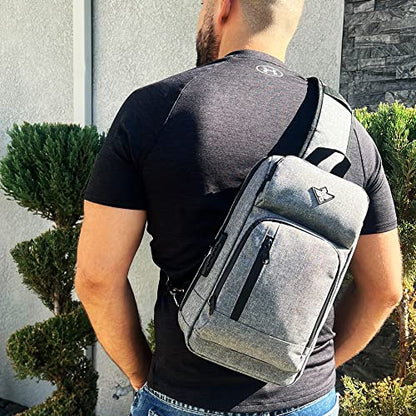 Equinox Sling Backpack Anti Theft Combination Lock Chest Shoulder Bag Waterproof Crossbody Casual Daypack (Black) - color: Black