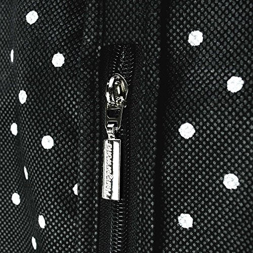 Hangerworld Breathable Garment Bag 100 cm Black White Polka Dot Clothes Cover