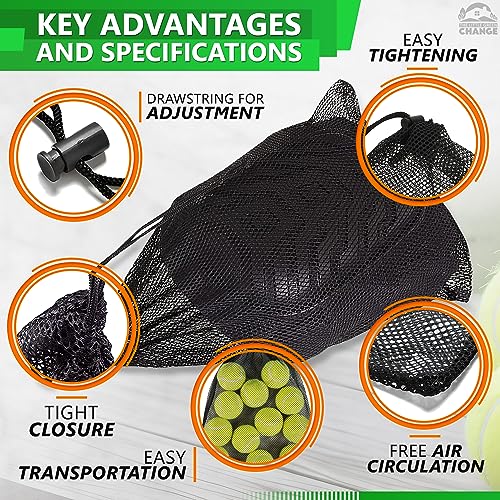 12 Pcs Mesh Laundry Bags Drawstring, 12.6x15.5 In, Polyester (Black) - color: Black