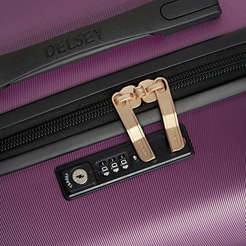 DELSEY PARIS Cruise 3.0, 26 Inch Checked Trunk Luggage, Plum - color: Plum, size: Checked 26 Inch Trunk