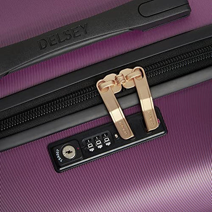 DELSEY PARIS Cruise 3.0, 26 Inch Checked Trunk Luggage, Plum - color: Plum, size: Checked 26 Inch Trunk