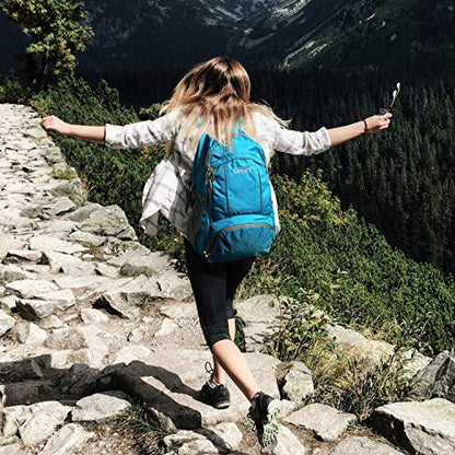 G4Free 40L Lightweight Packable Hiking Backpack, Waterproof Travel Daypack - color: Light Blue