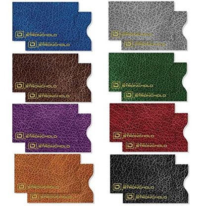 RFID Blocking Credit Card Sleeve Protectors – USA Made Slim Wallet Inserts for Credit Cards, Debit Cards & ID Protection (16, Leather Look) - color: Leather Look