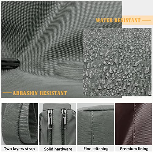 VOLGANIK ROCK RFID Purses for Women Fabric Nylon Multi Pocket Crossbody Bag Ladies Travel Handbag - color: Grey2, size: Large