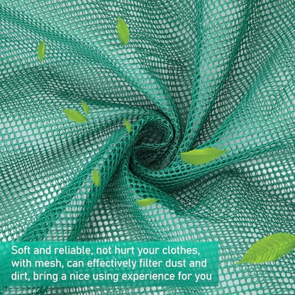 Windyun 9 Pcs Mesh Laundry Bags Drawstring Lockable Travel Storage, Green - color: Green