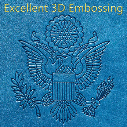 Passport Holder Cover Wallet RFID Blocking, Travel Essentials - color: Blue