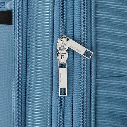Samsonite 2-PC Soft-Sided 21/25” (Carry-On & Medium Checked), Lightweight Expandable Element Luggage Set: 2 Front Pockets & Side Pocket, Four Spinner Wheels, Adjustable Handle, Durable- Captains Blue - color: Captains Blue, size: 2-Piece Set (21/25)