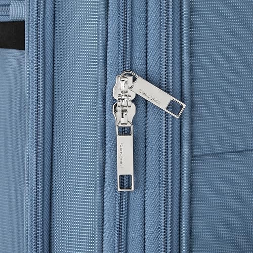 Samsonite Soft-Sided 29-Inch Lightweight Large Checked Expandable Element Suitcase: Durable, 360° Spinner Wheels, Adjustable Telescopic Handle, 2 Front & 1 Side Pocket- Captains Blue - color: Captains Blue, size: 29-Inch Checked-Large