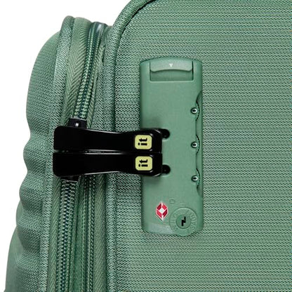 It Luggage Circulator 22" Softside Carry-On 8 Wheel Expandable Spinner, Hedge Green - color: Hedge Green