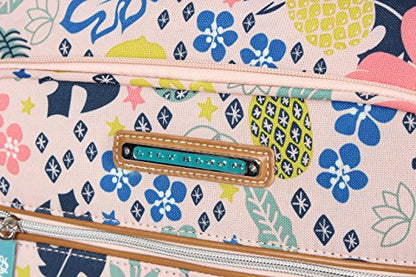 Lily Bloom Luggage Set 4 Piece Suitcase Collection With Spinner Wheels For Woman (Trop Pineapple) - color: Trop Pineapple